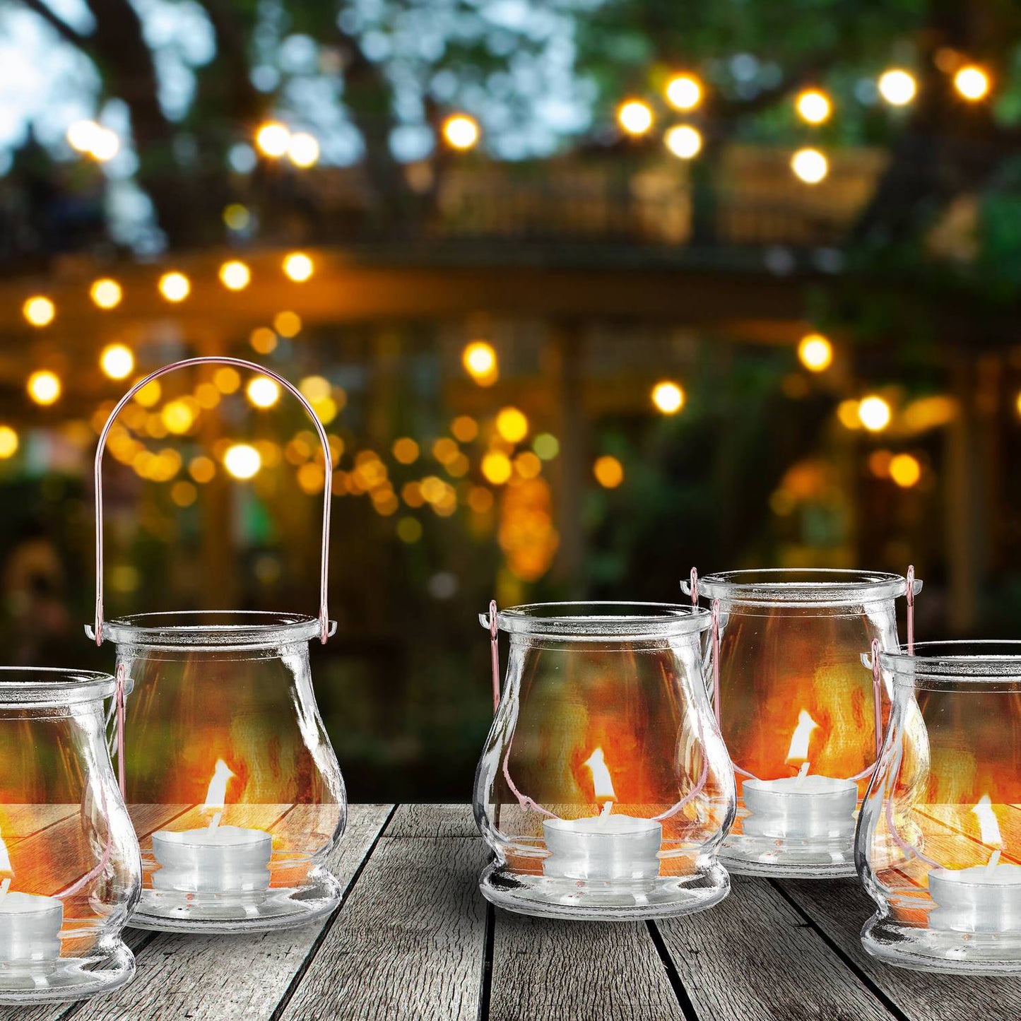 Transparent wind light set of 12