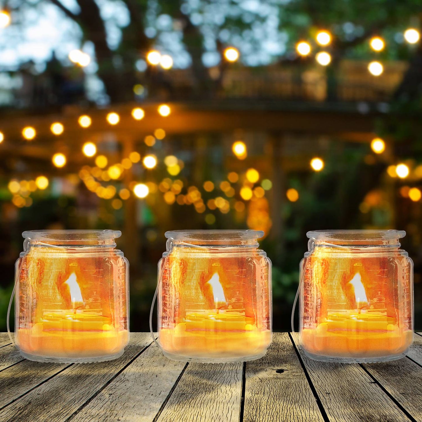 Transparent wind light set of 12