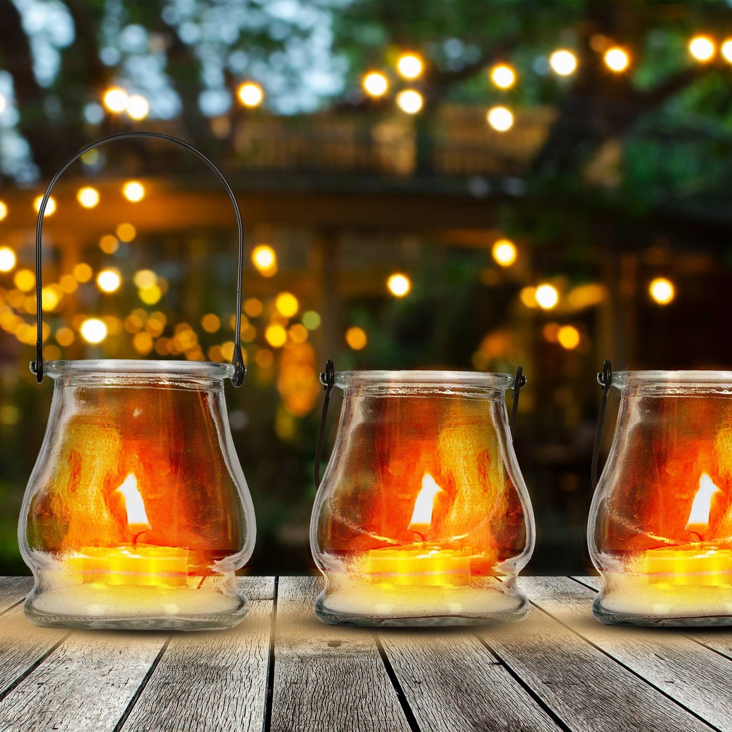 Transparent wind light set of 16
