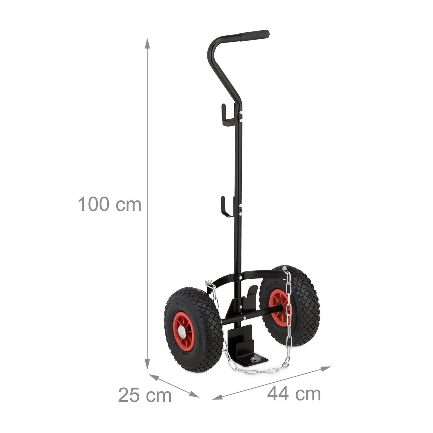 Transport trolley for gas cylinders