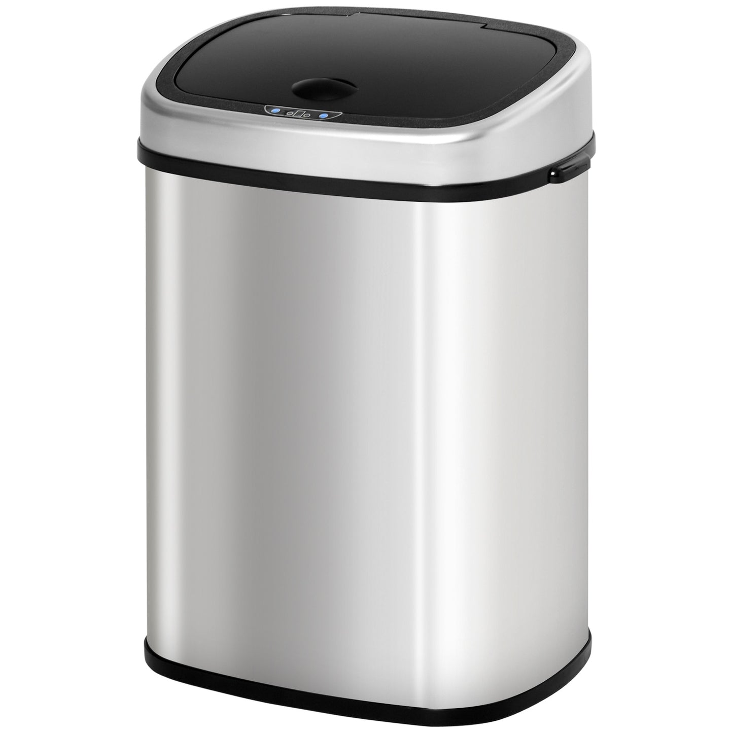 48L waste bin in stainless steel with infrared sensor, silver