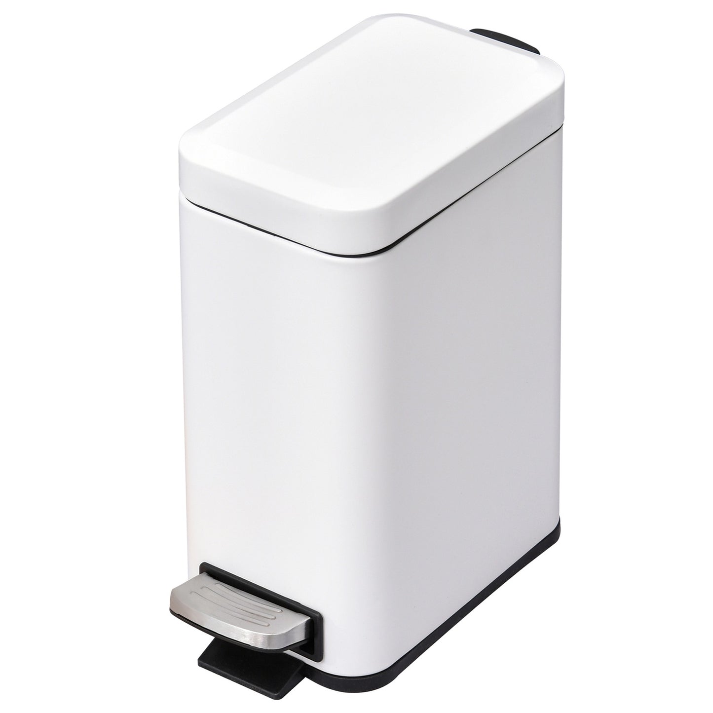 5L white metal pedal container with inner container for office