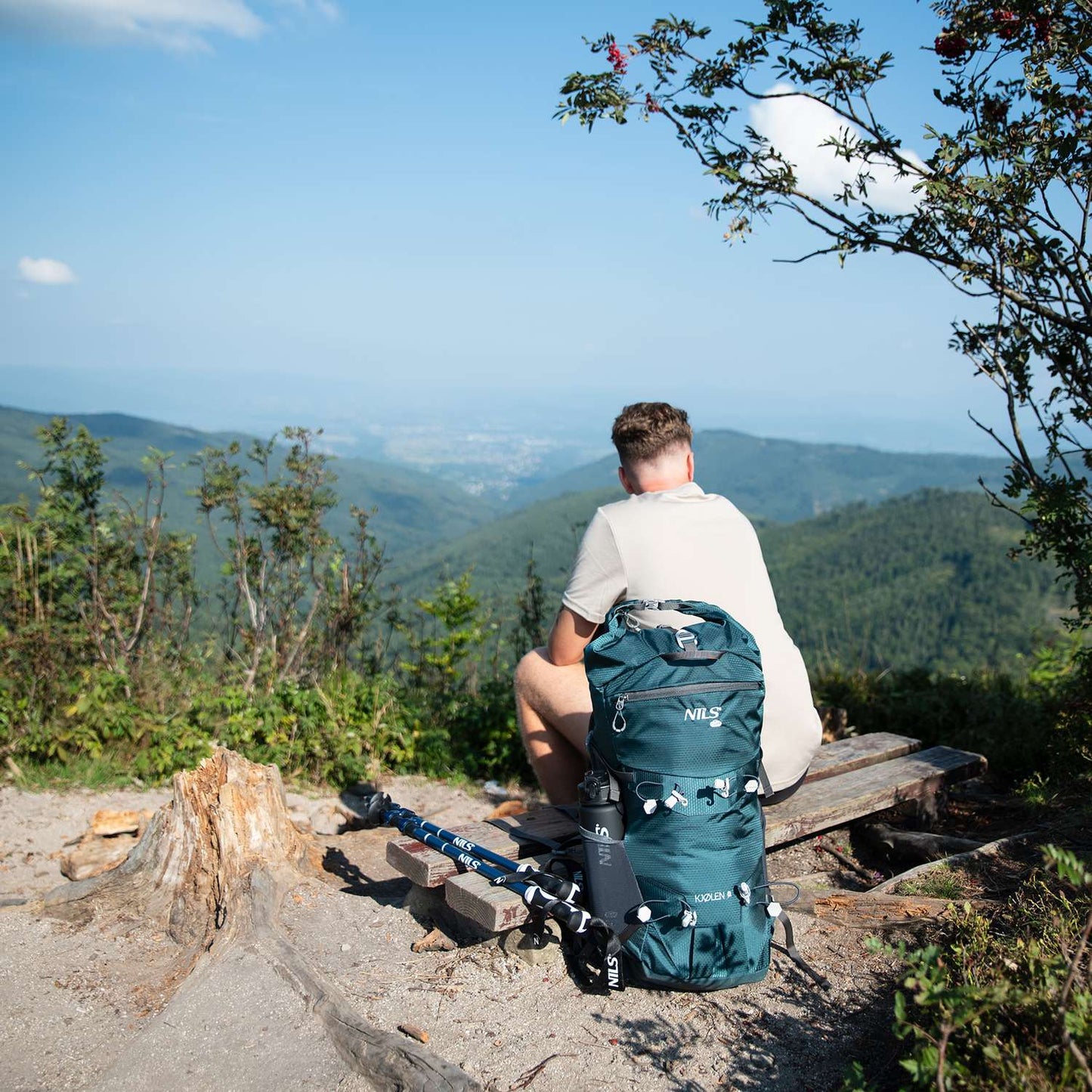 Travel Backpack, Green, 40L Capacity