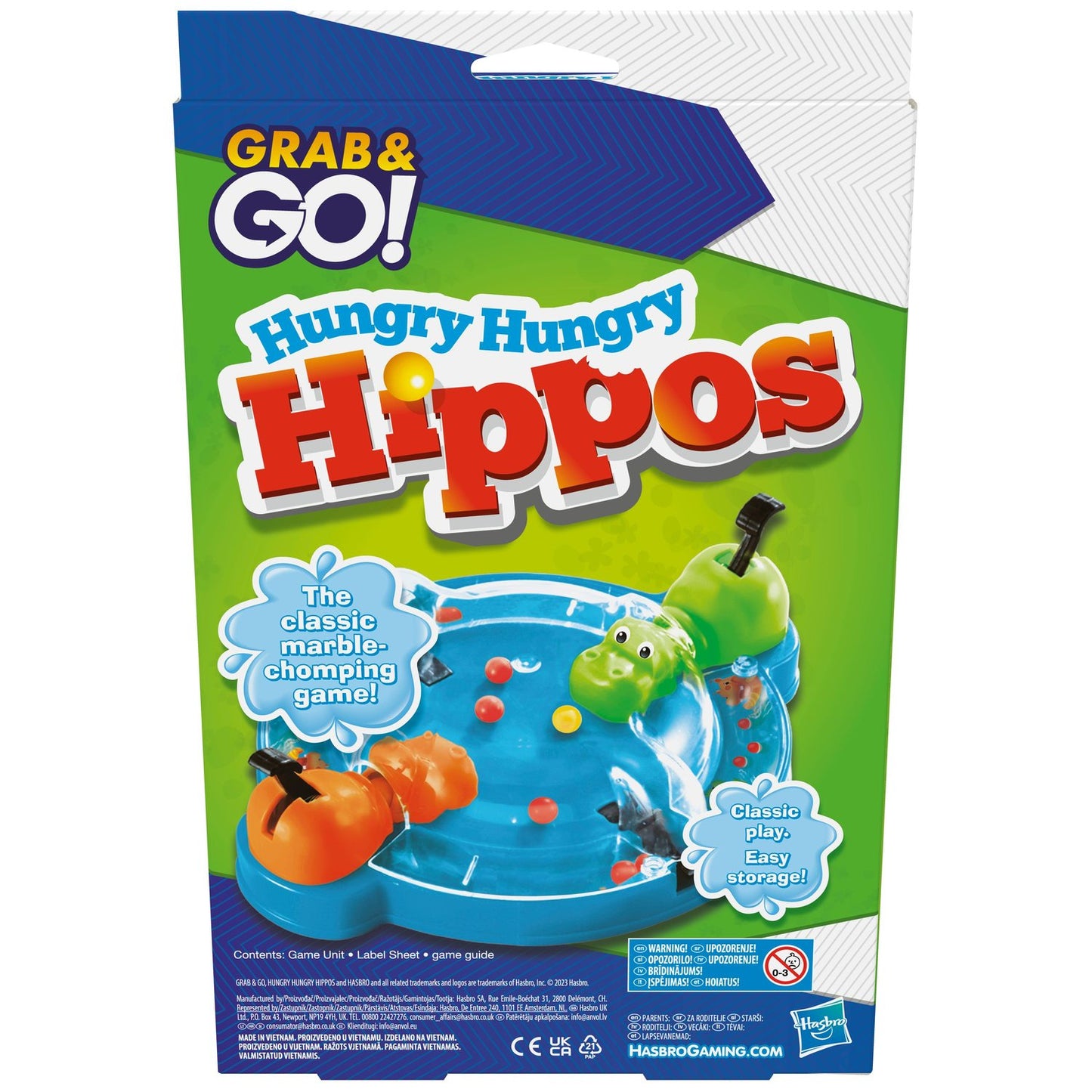 Travel Game Hungry Hungry Hippos Grab&Go