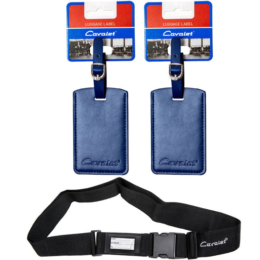 Travel Kit with Luggage Strap and 2 Blue Tags