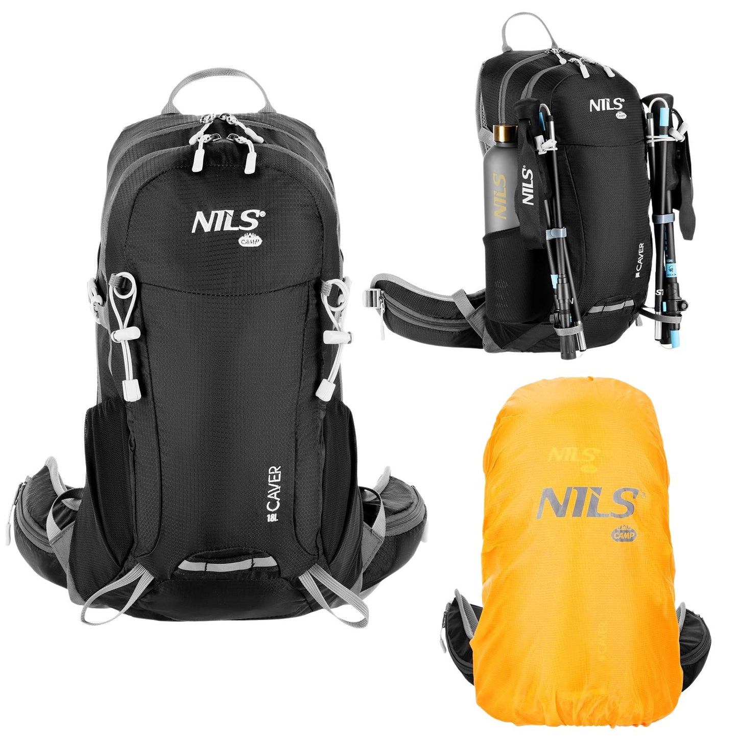 Travel Pack, Black, 18L Capacity