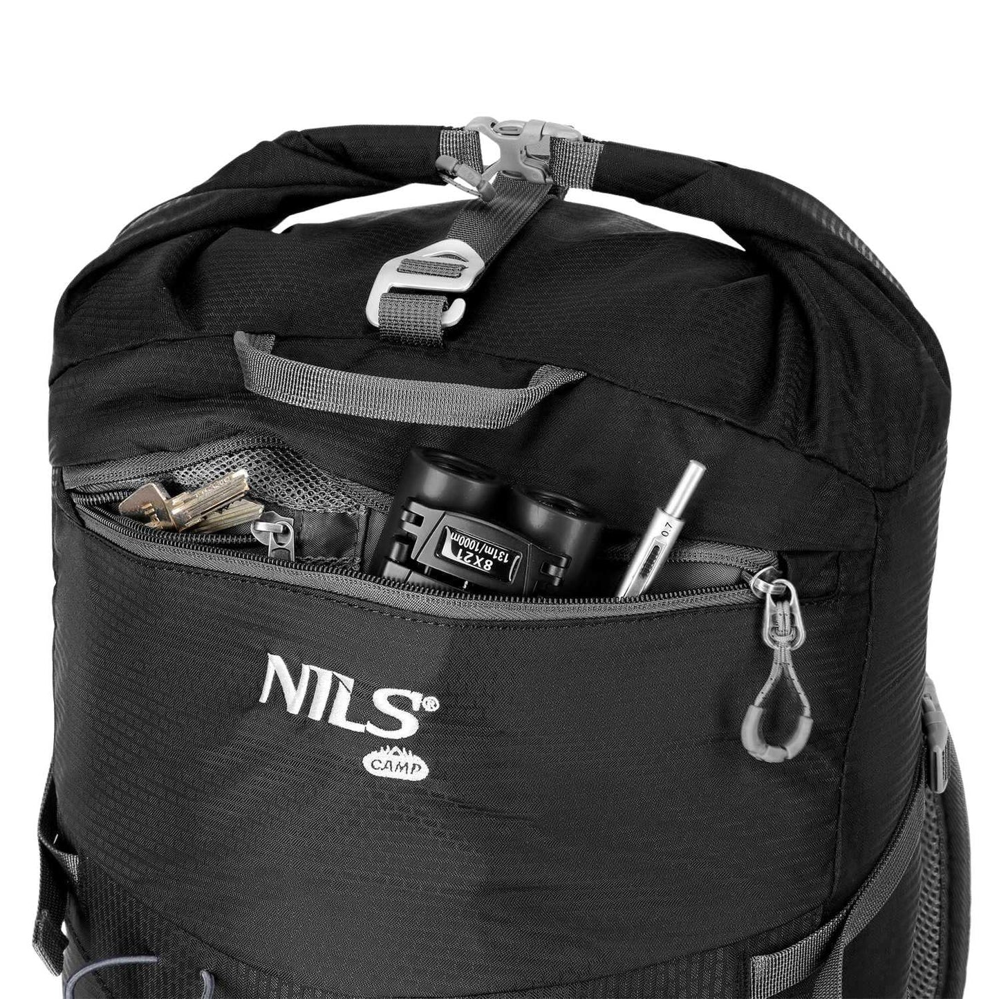 Travel Pack, Black, 40L, Lightweight, Durable