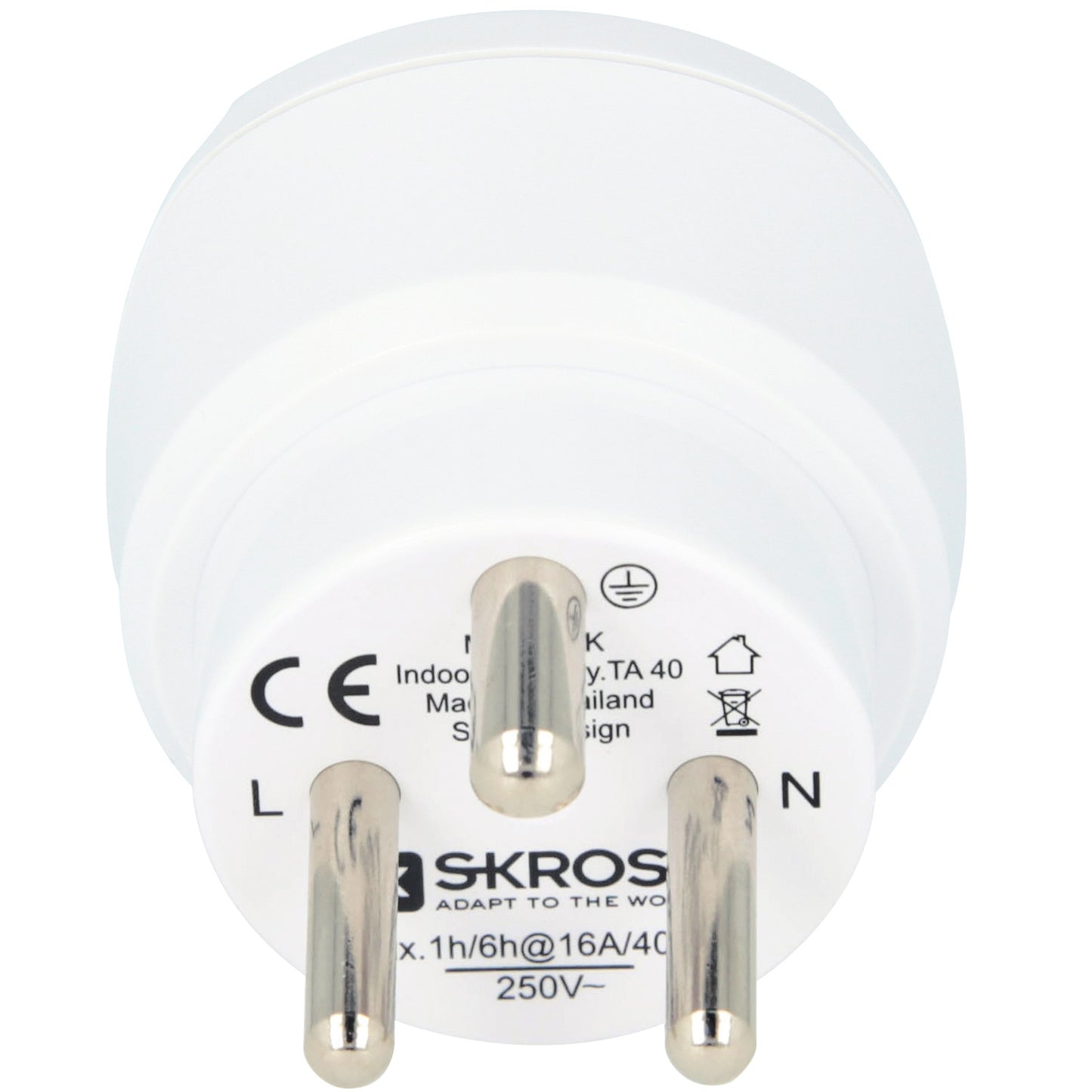 Travel adapter Europe to Denmark Grounded