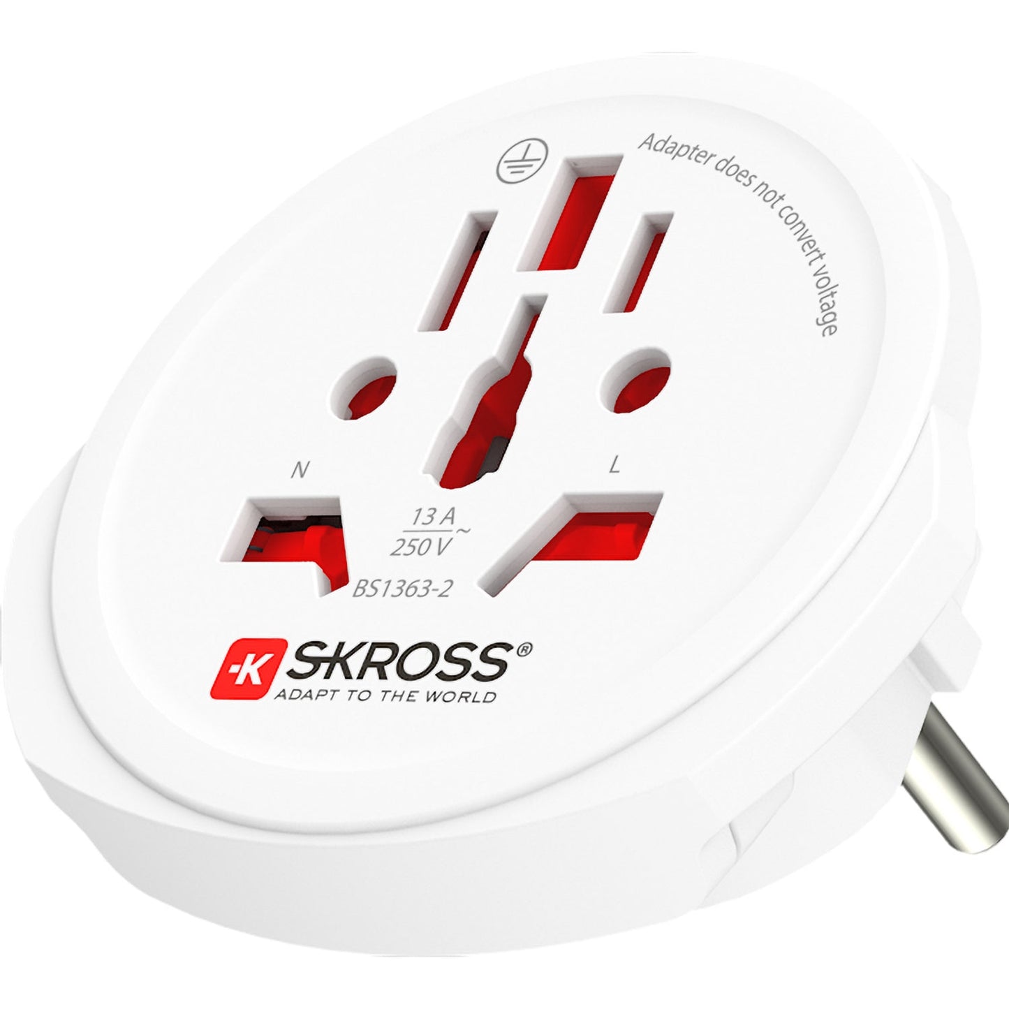 Travel adapter World to Europe Grounded