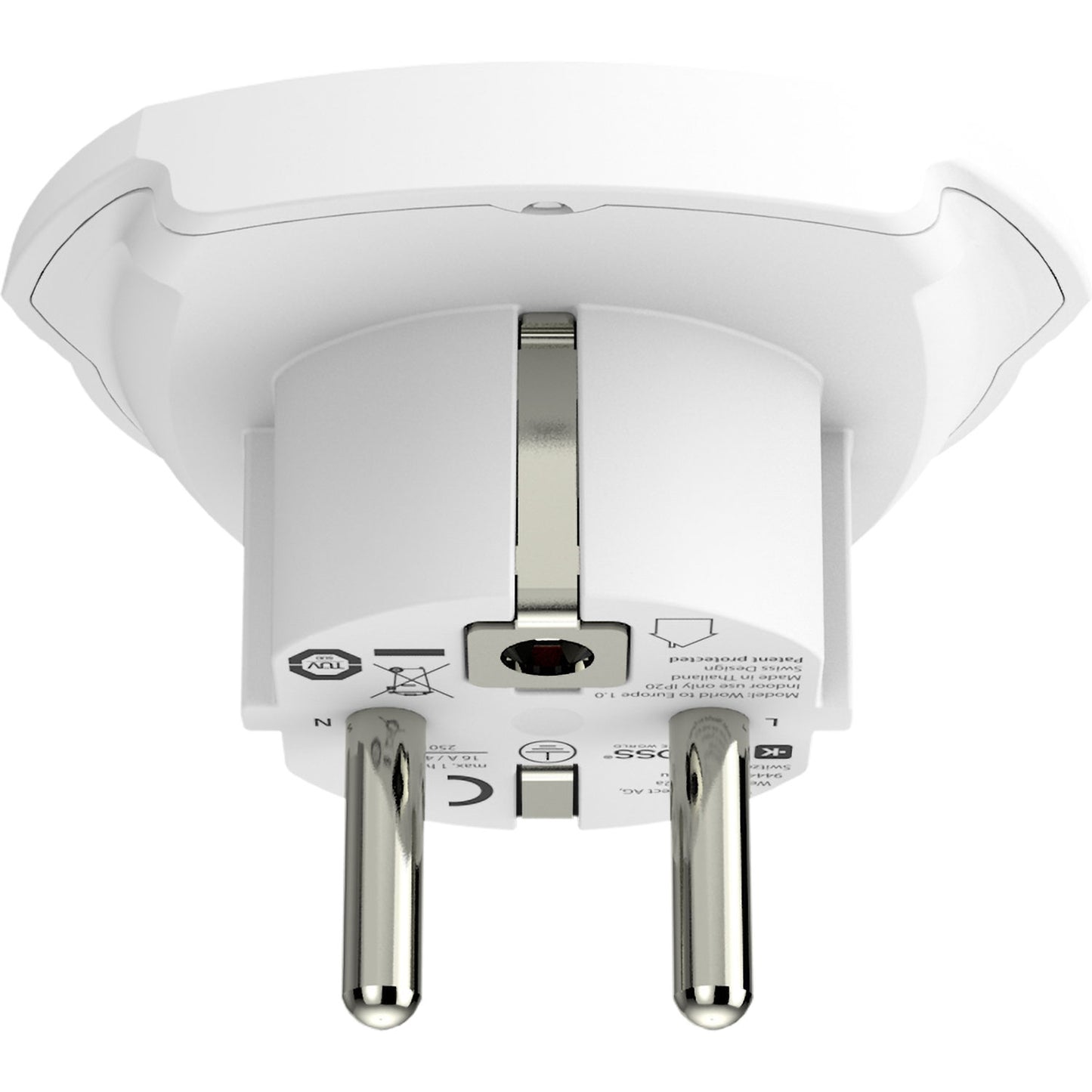 Travel adapter World to Europe Grounded