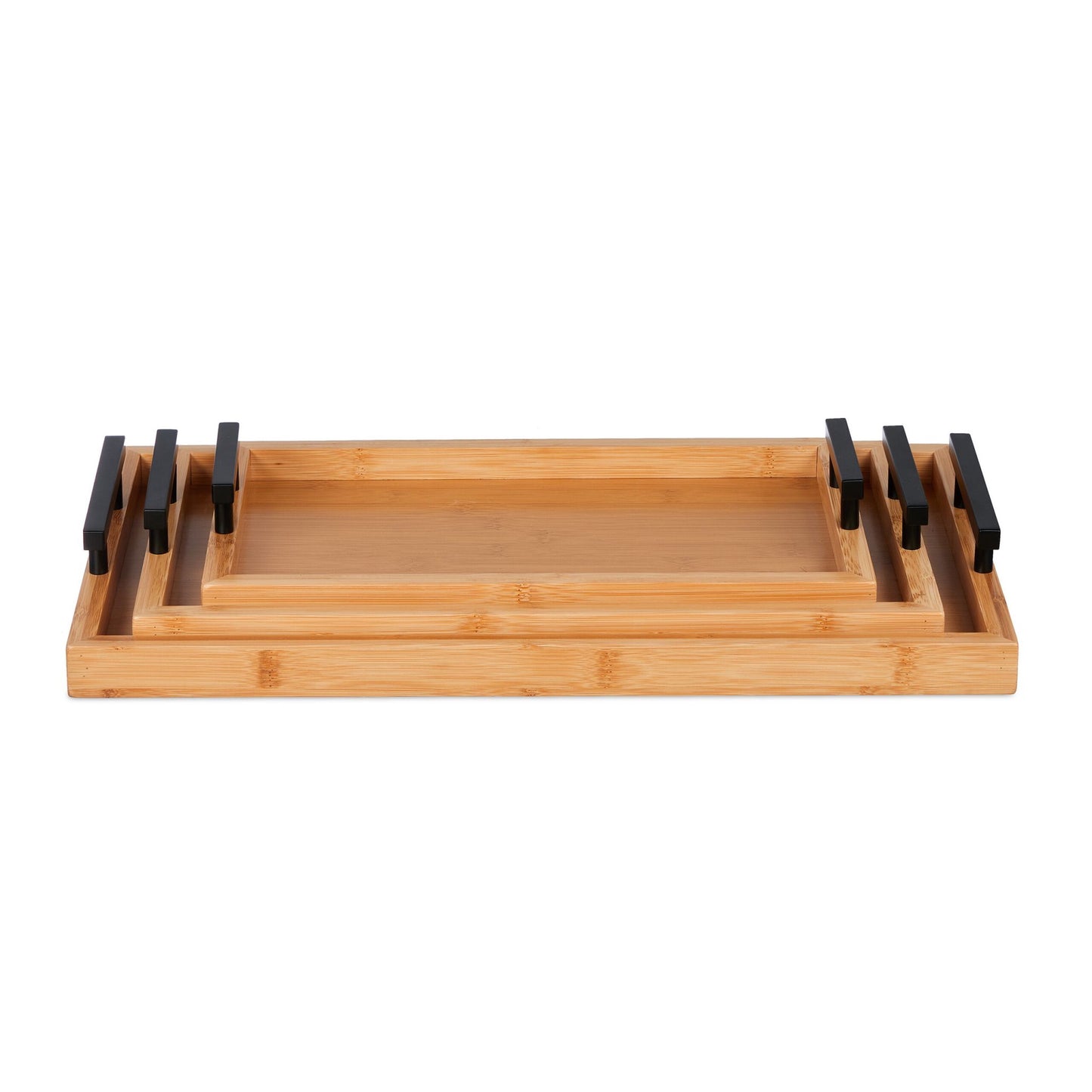 Trays in bamboo - set of 3
