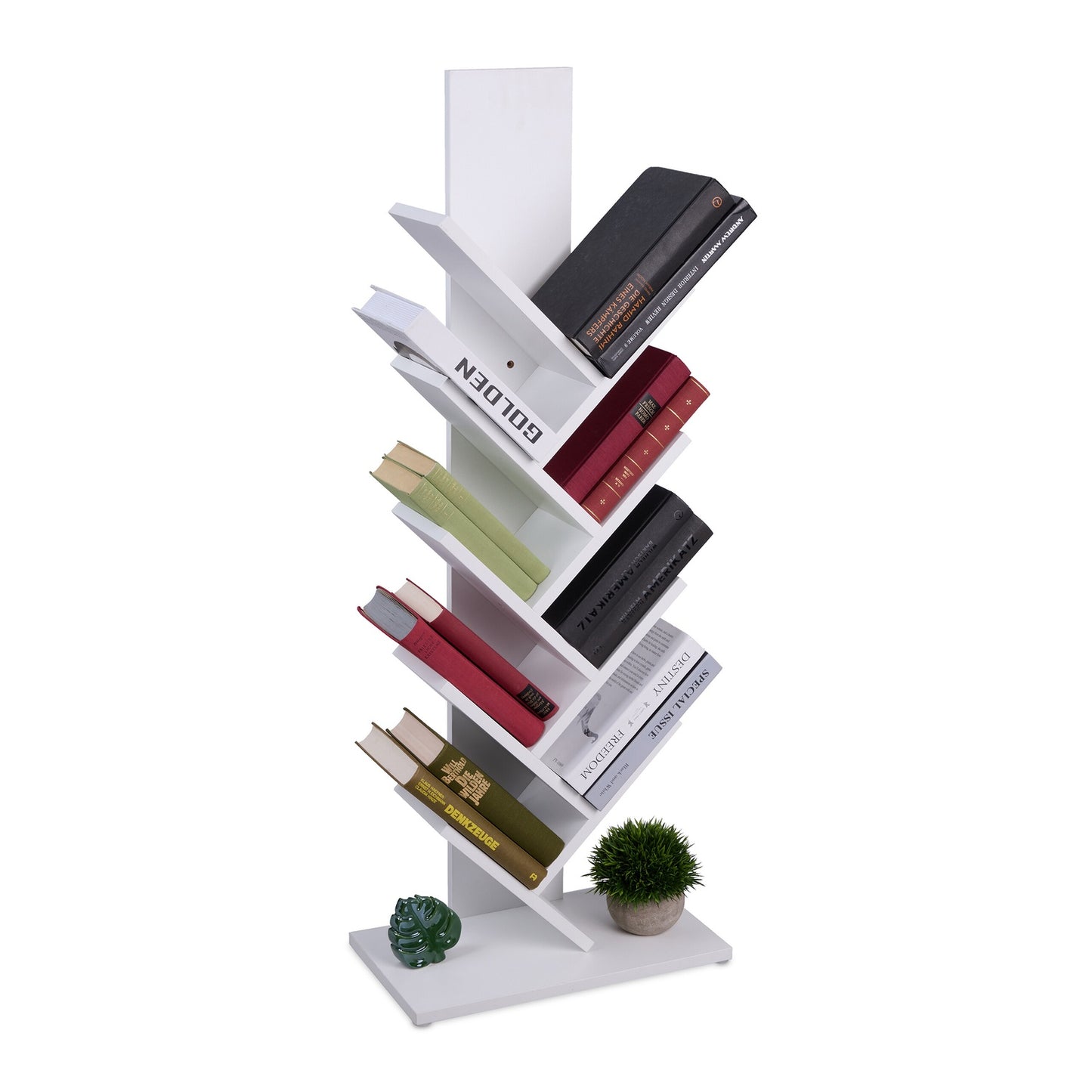 Tree Bookshelf, Multi-Level Storage for Living Room