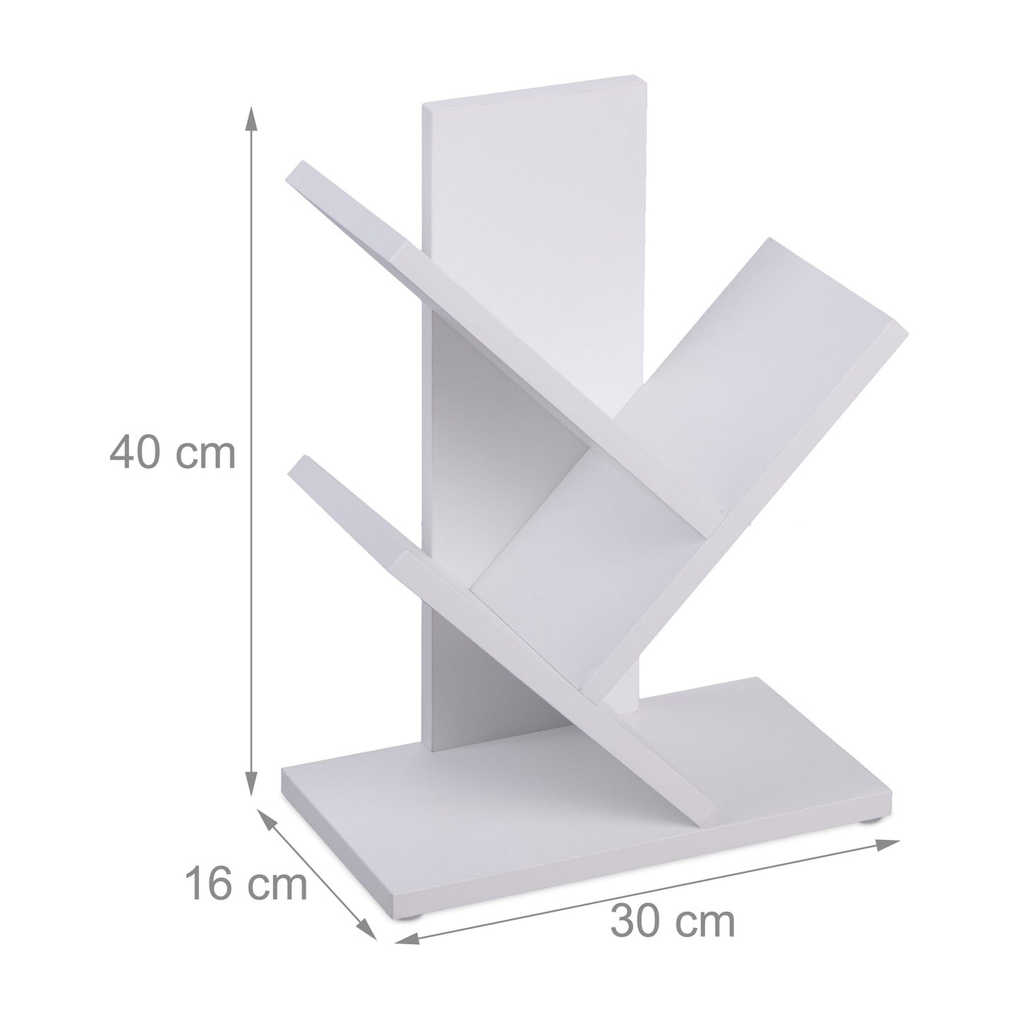 Tree Bookshelf, White – Modern Bookcase for Living Room