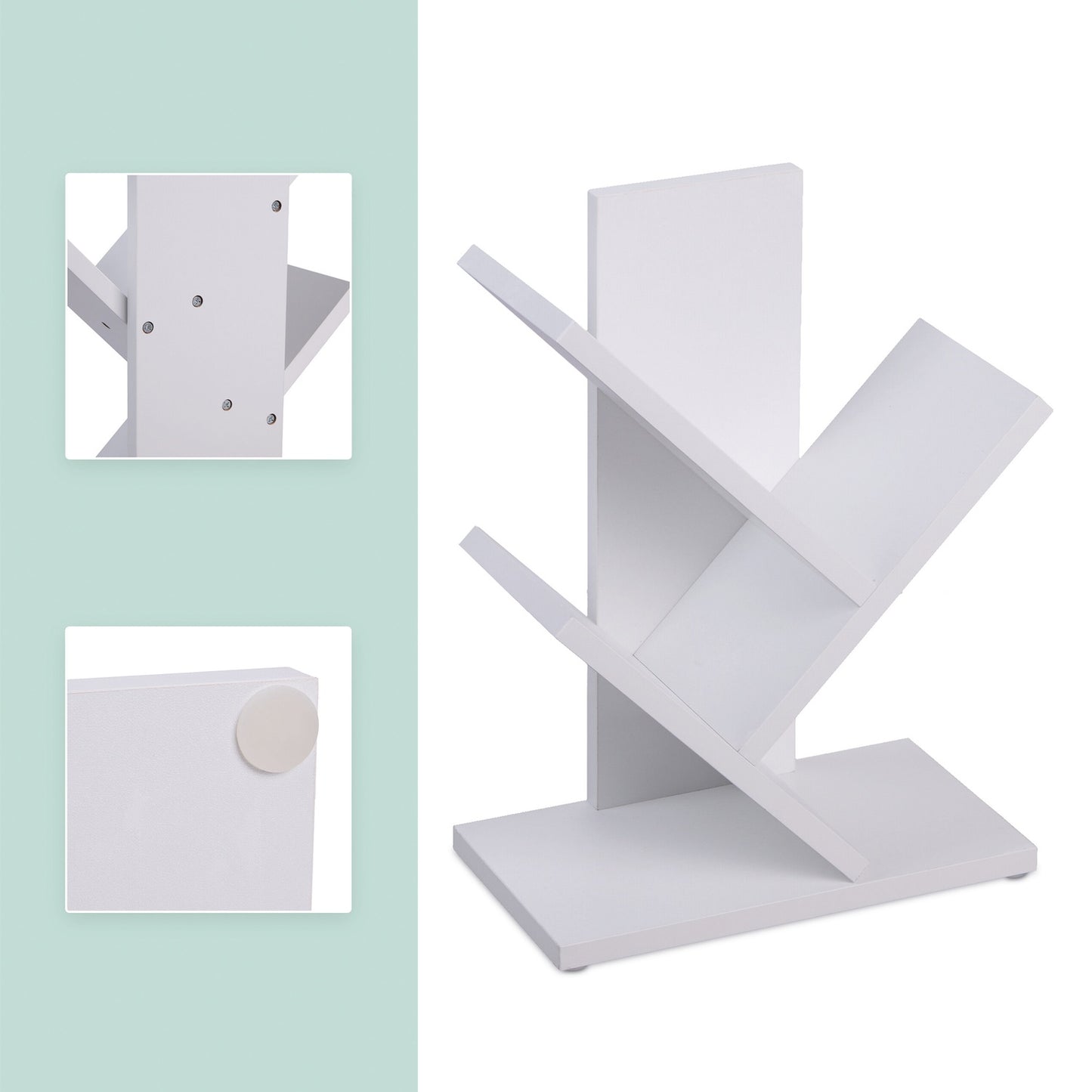 Tree Bookshelf, White – Modern Bookcase for Living Room