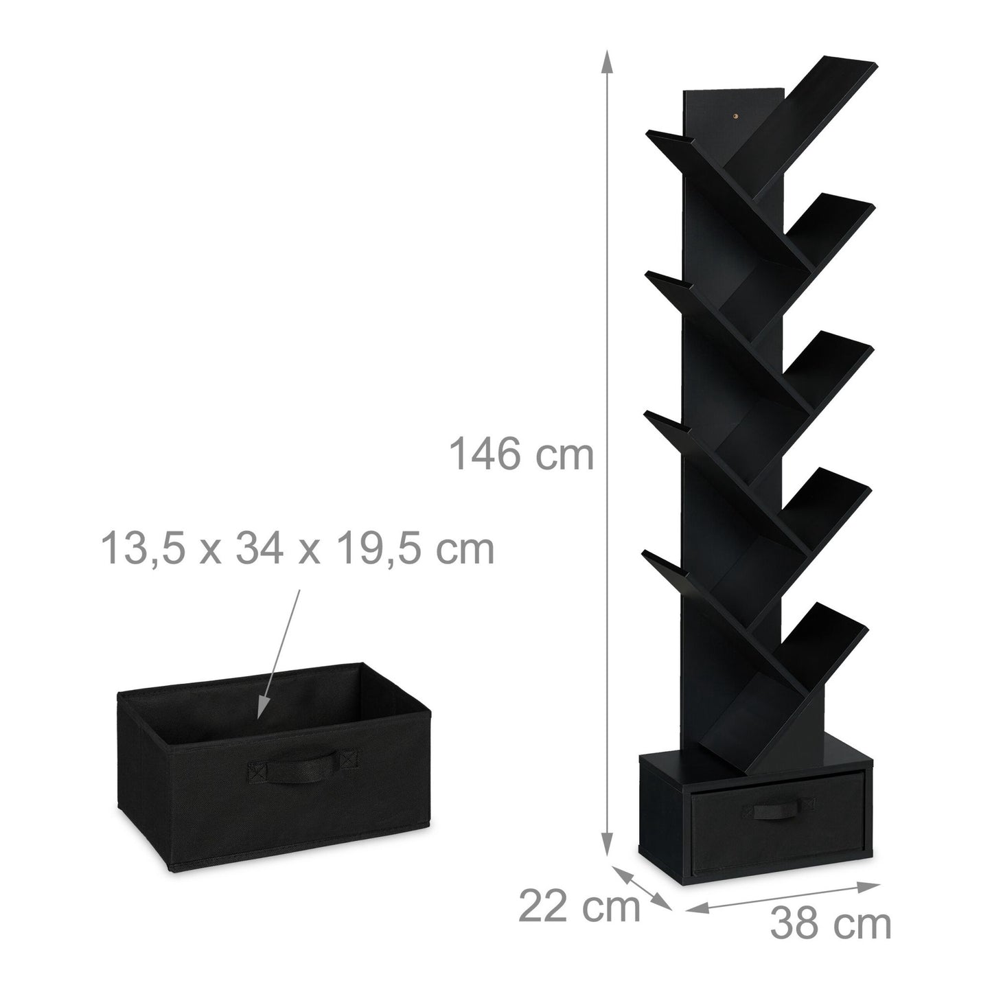 Tree-shaped bookshelf