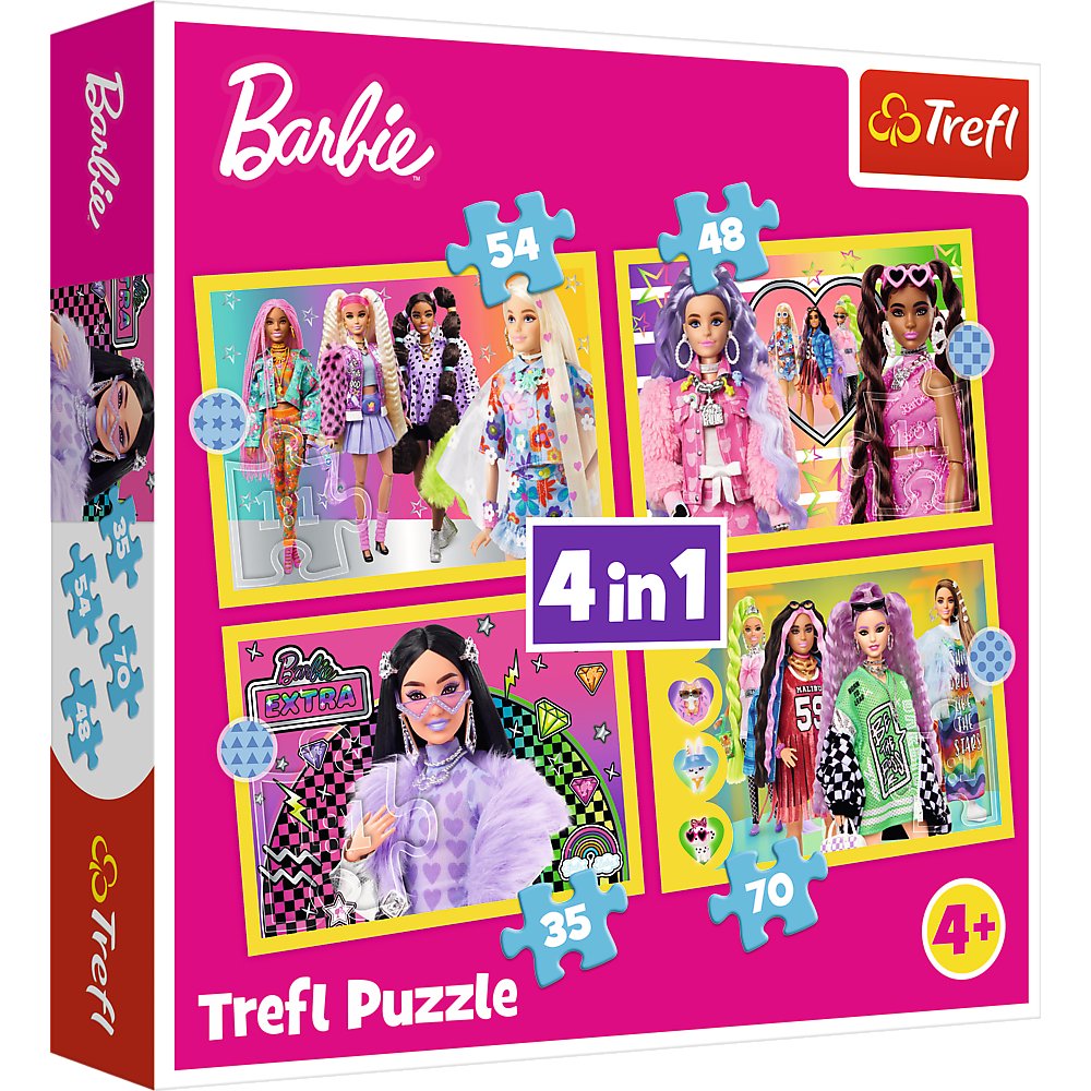 Trefl Barbie Puzzle 4 In 1 Set