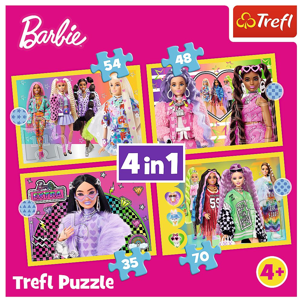 Trefl Barbie Puzzle 4 In 1 Set