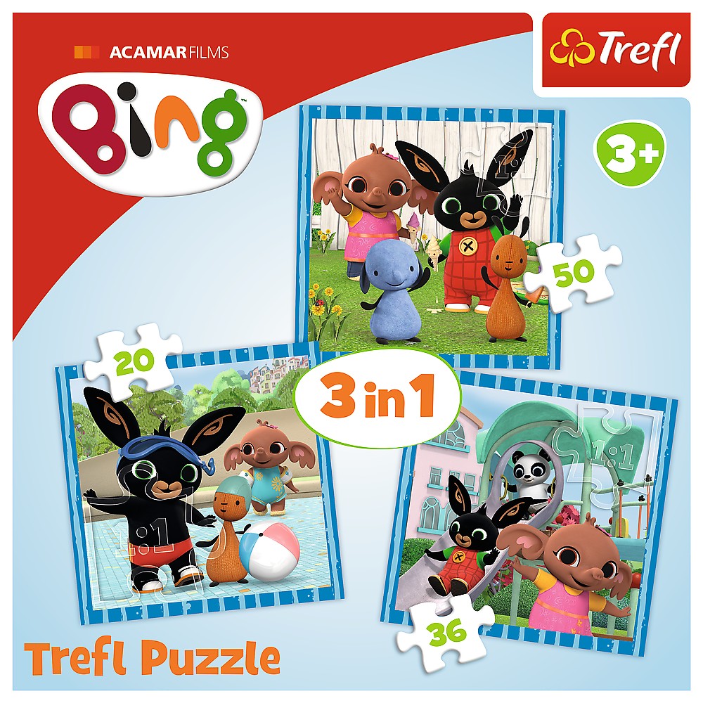 Trefl Bing Puzzle 3 In 1 Set