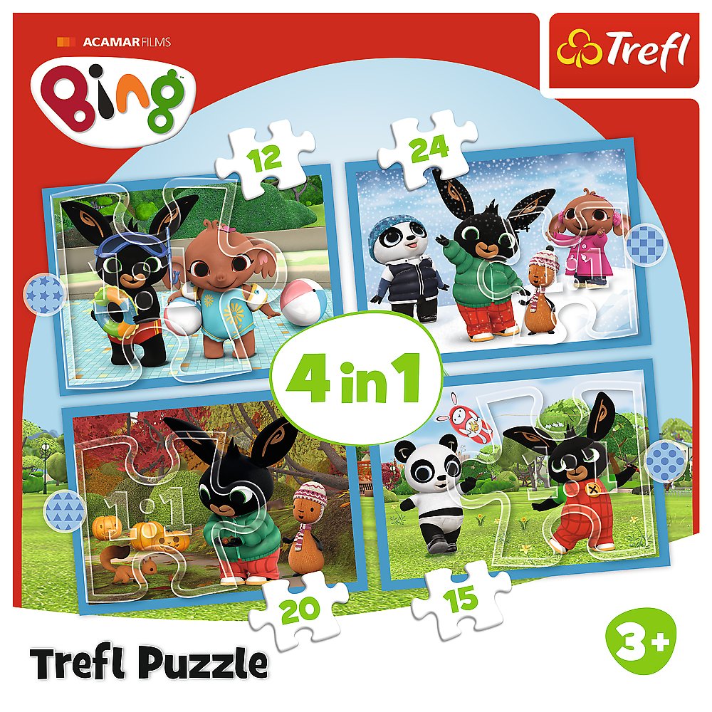 Trefl Bing Puzzle 4 In 1 Set