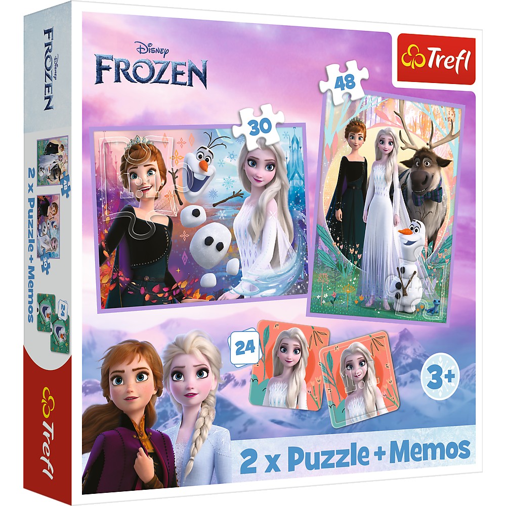 Trefl Frozen Puzzle Set With Memo Cards Frozen Ii