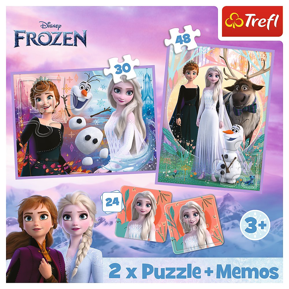 Trefl Frozen Puzzle Set With Memo Cards Frozen Ii