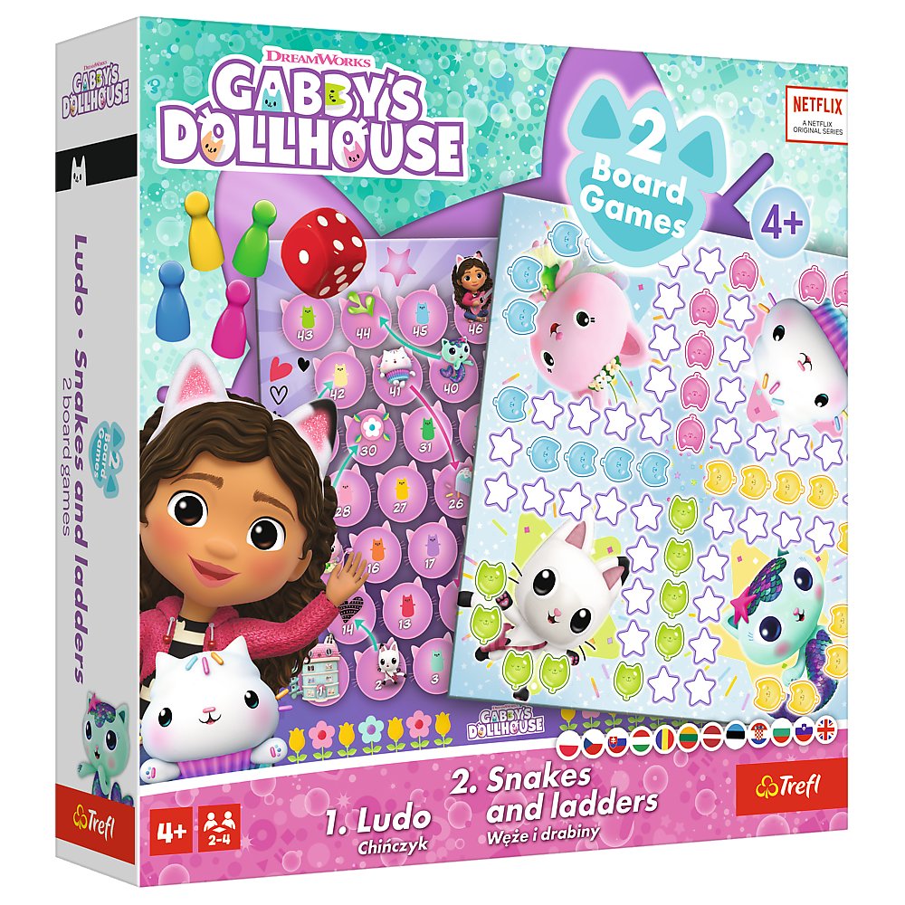 Trefl Gabby´S Dollhouse Board Game 2 In 1