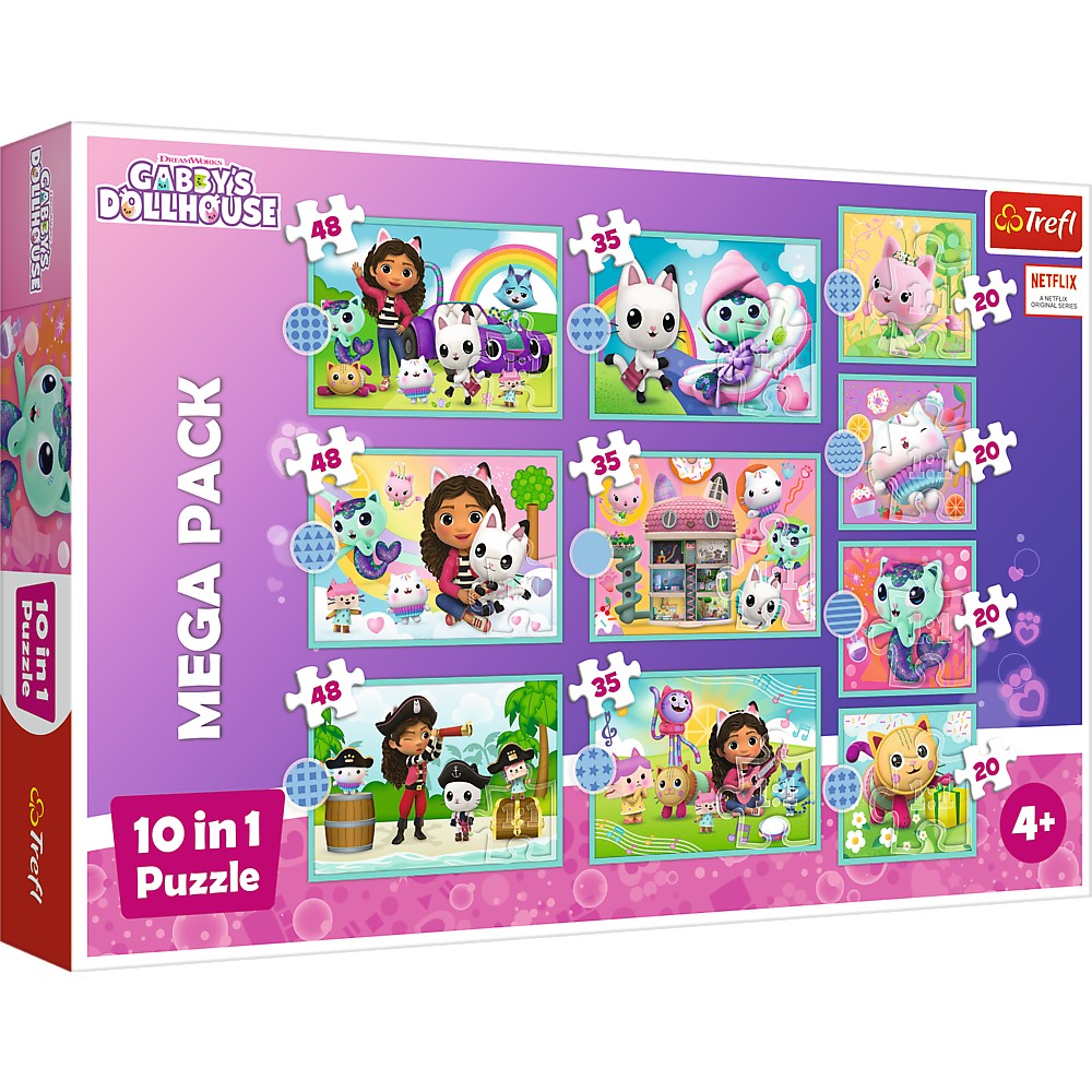 Trefl Gabby´S Dollhouse Puzzle 10 In 1 Set