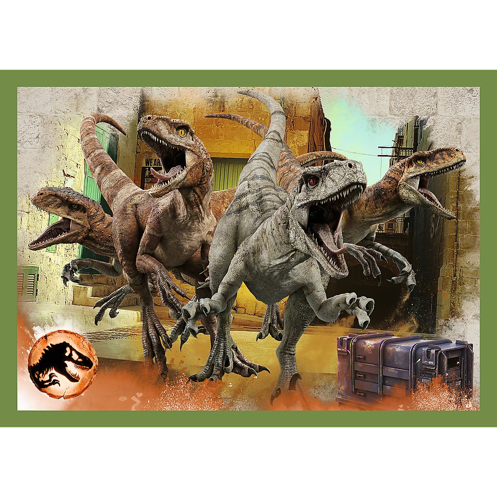 Trefl Jurassic Word Puzzle 4 In 1 Set 35 48 54 70 Pcs