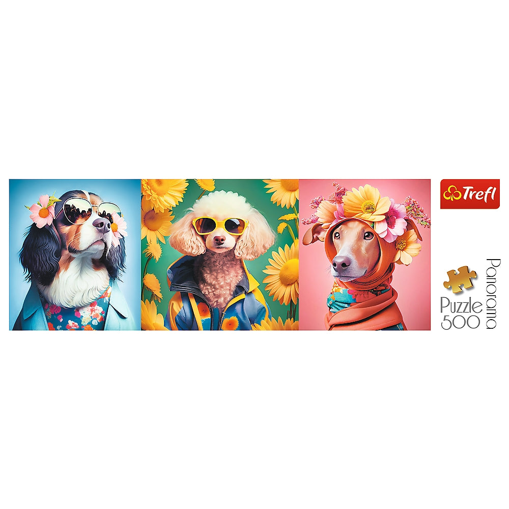 Trefl Panoramic Puzzle Dogs 500 Pcs
