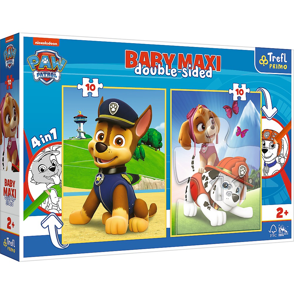 Trefl Paw Patrol Baby Maxi Puzzle, 10X2 Pcs