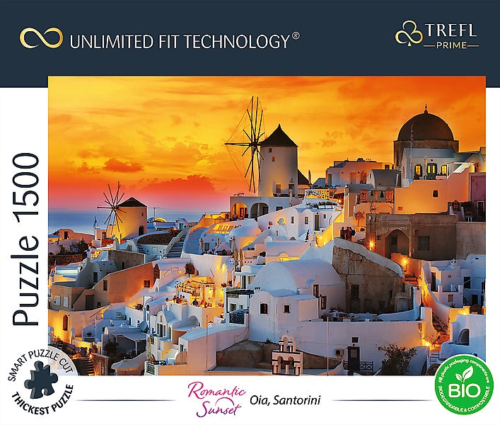 Trefl Prime Puzzle Romantic Sunset Santorini, 1500 Pcs