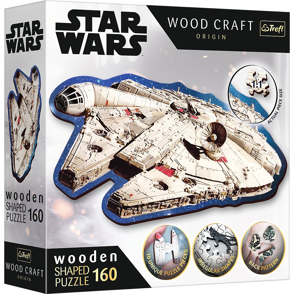 Trefl Star Wars Wooden Puzzle Millennium Falcon 160 Pcs