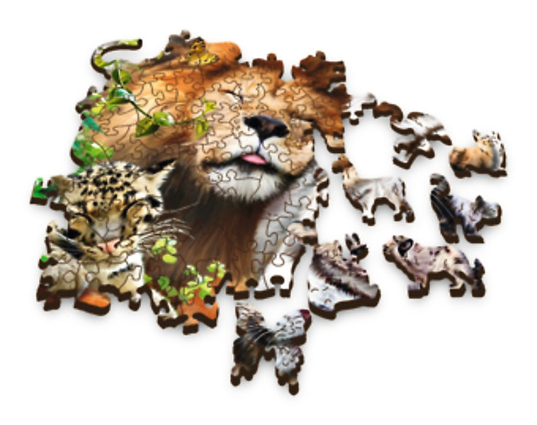 Trefl Wooden Puzzle Wild Cats In The Jungle 500+1 Pcs