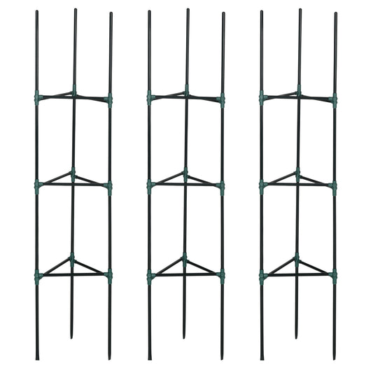 Steel garden trellis supports for climbing plants, set of 3