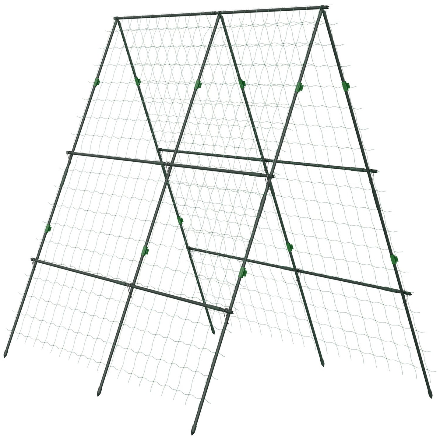 Adjustable plant trellis in steel with net, 180 x 100 x 180 cm