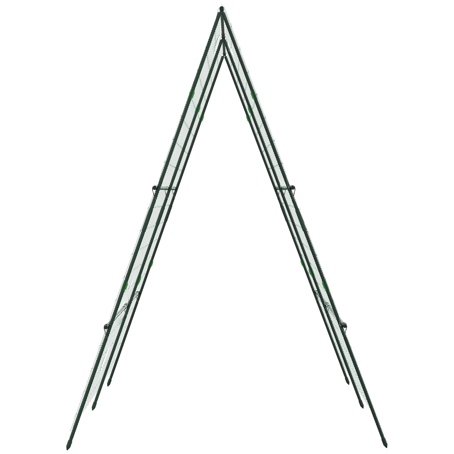 Adjustable plant trellis in steel with net, 180 x 100 x 180 cm