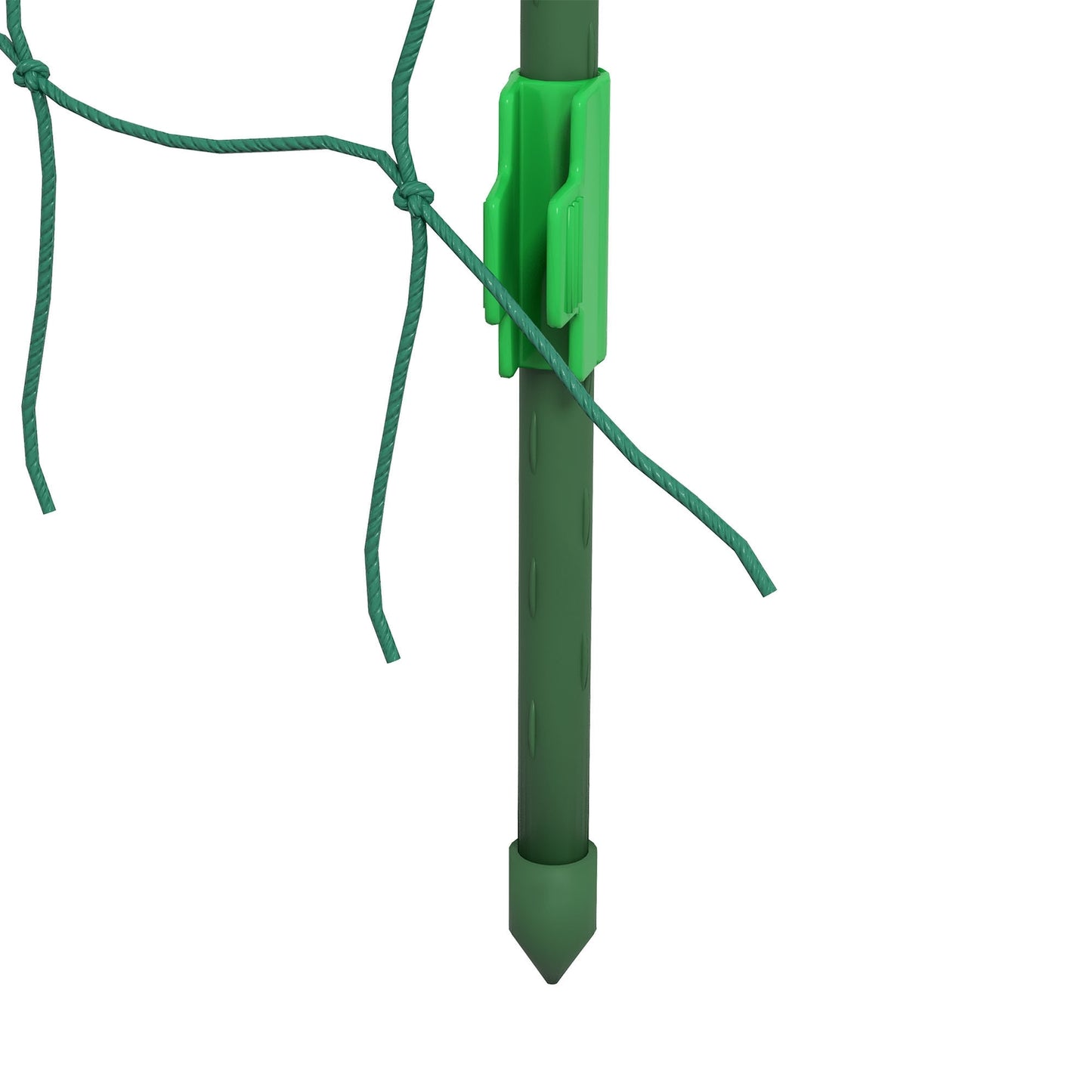 Adjustable plant trellis in steel with net for garden