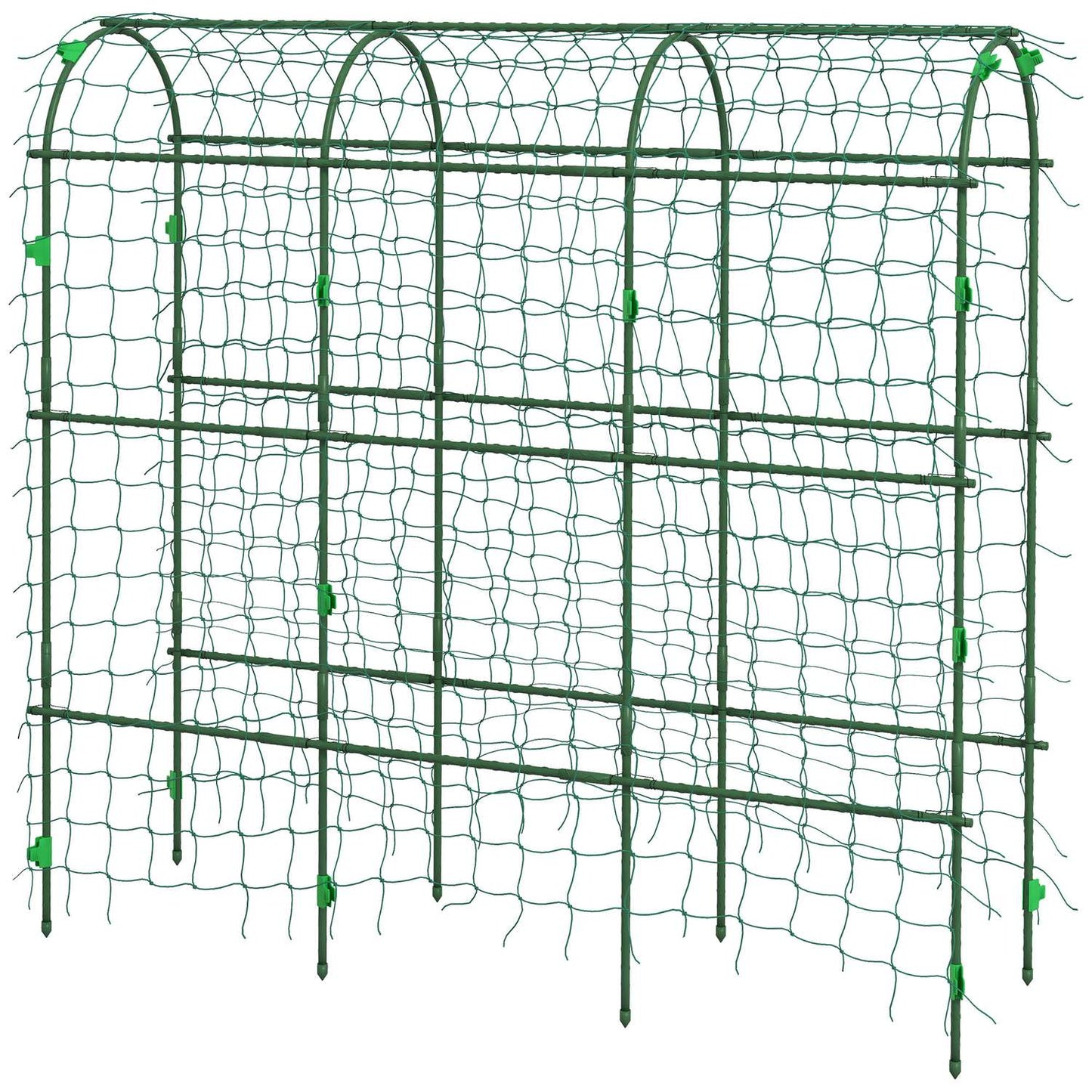 Adjustable plant trellis in steel with net for garden, balcony
