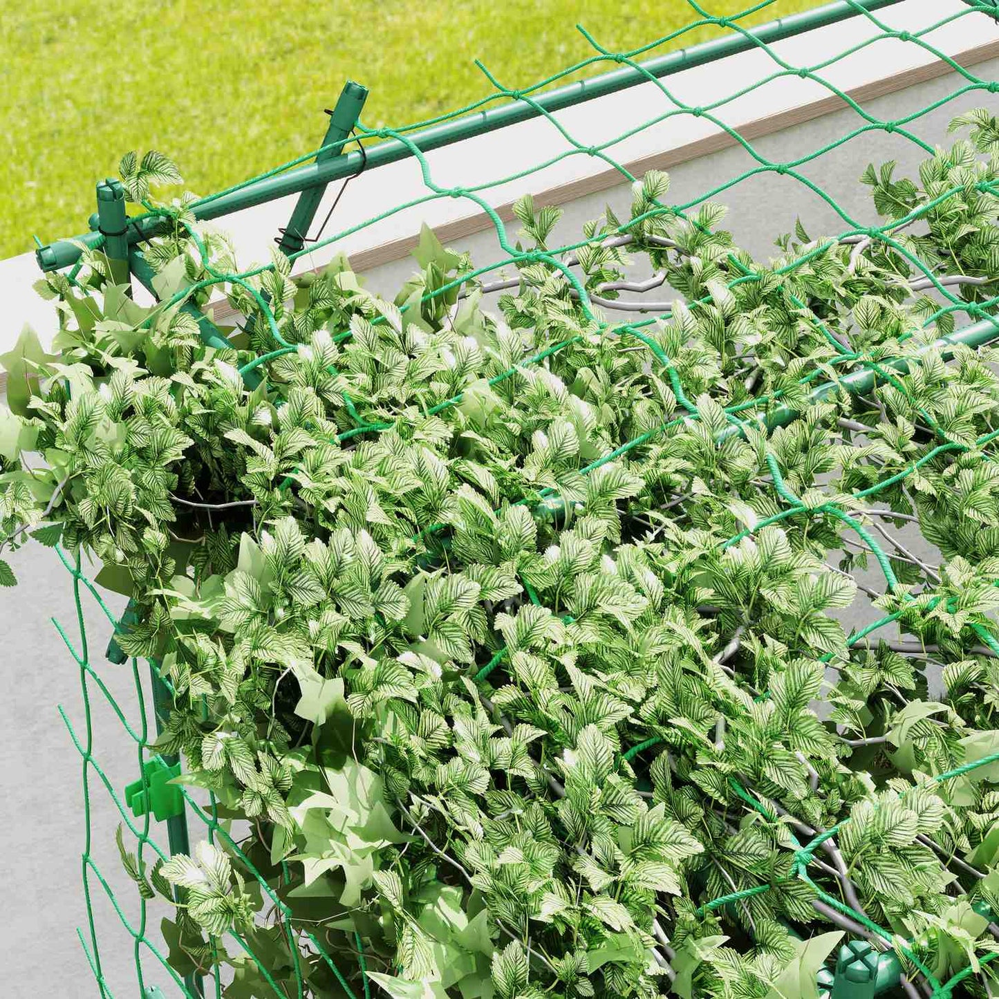 Garden trellis in stainless steel - Triangular, 223x223x223 cm
