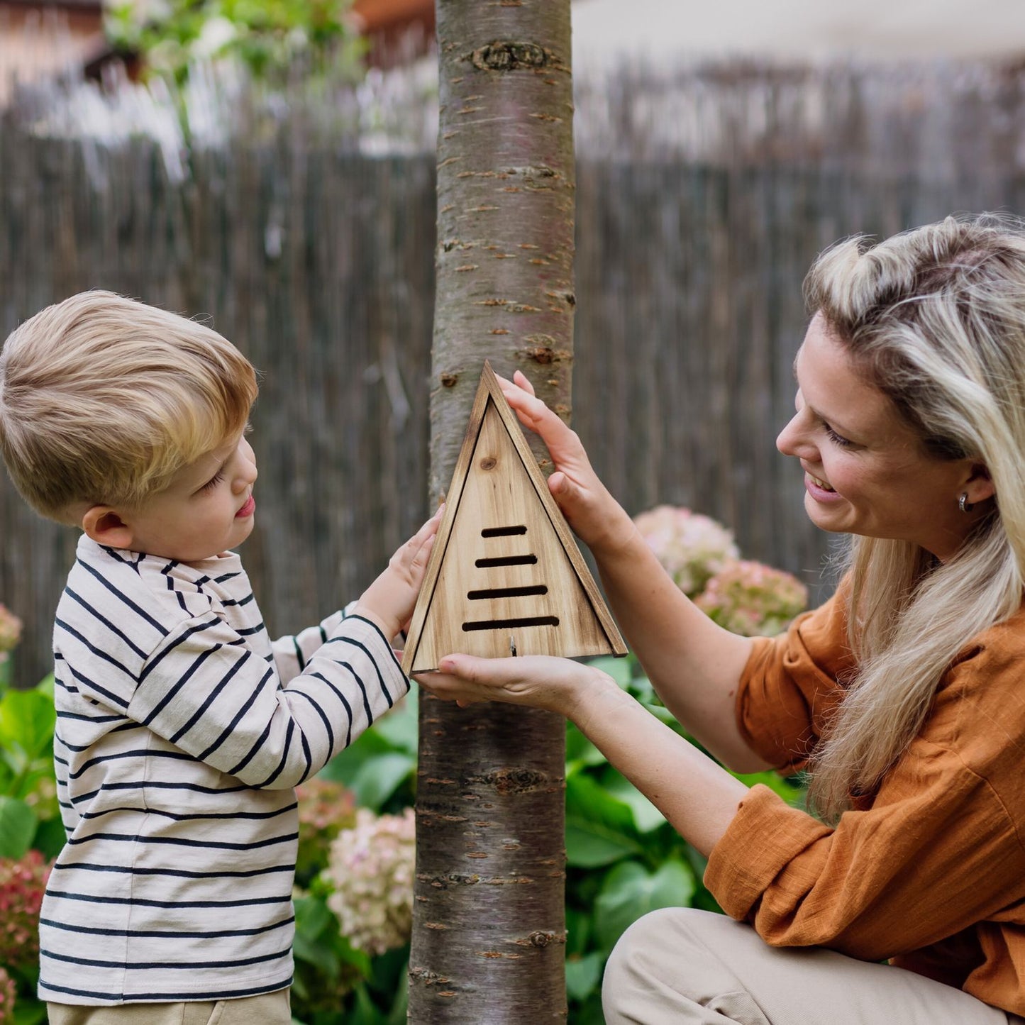 Triangular ladybug house