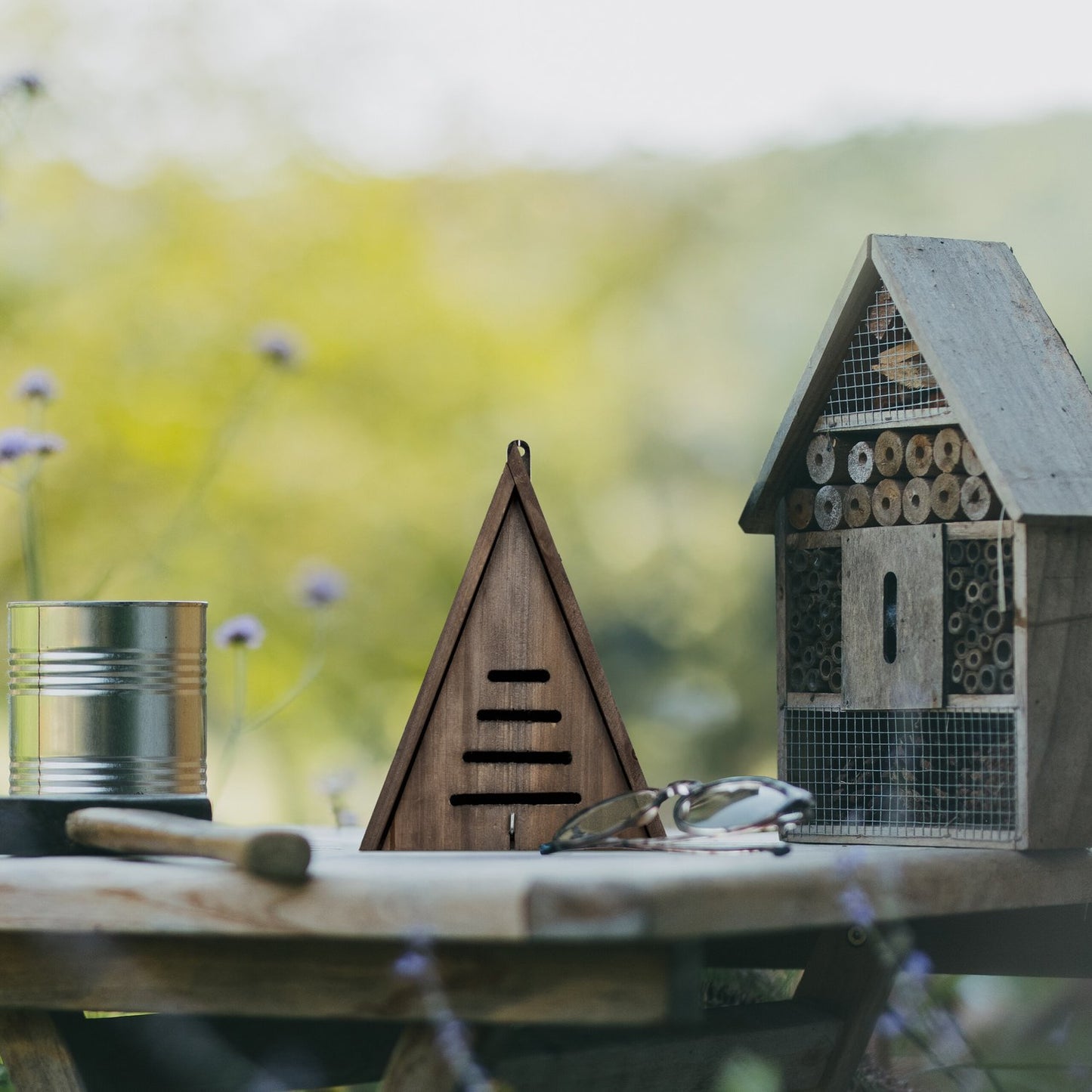 Triangular ladybug house