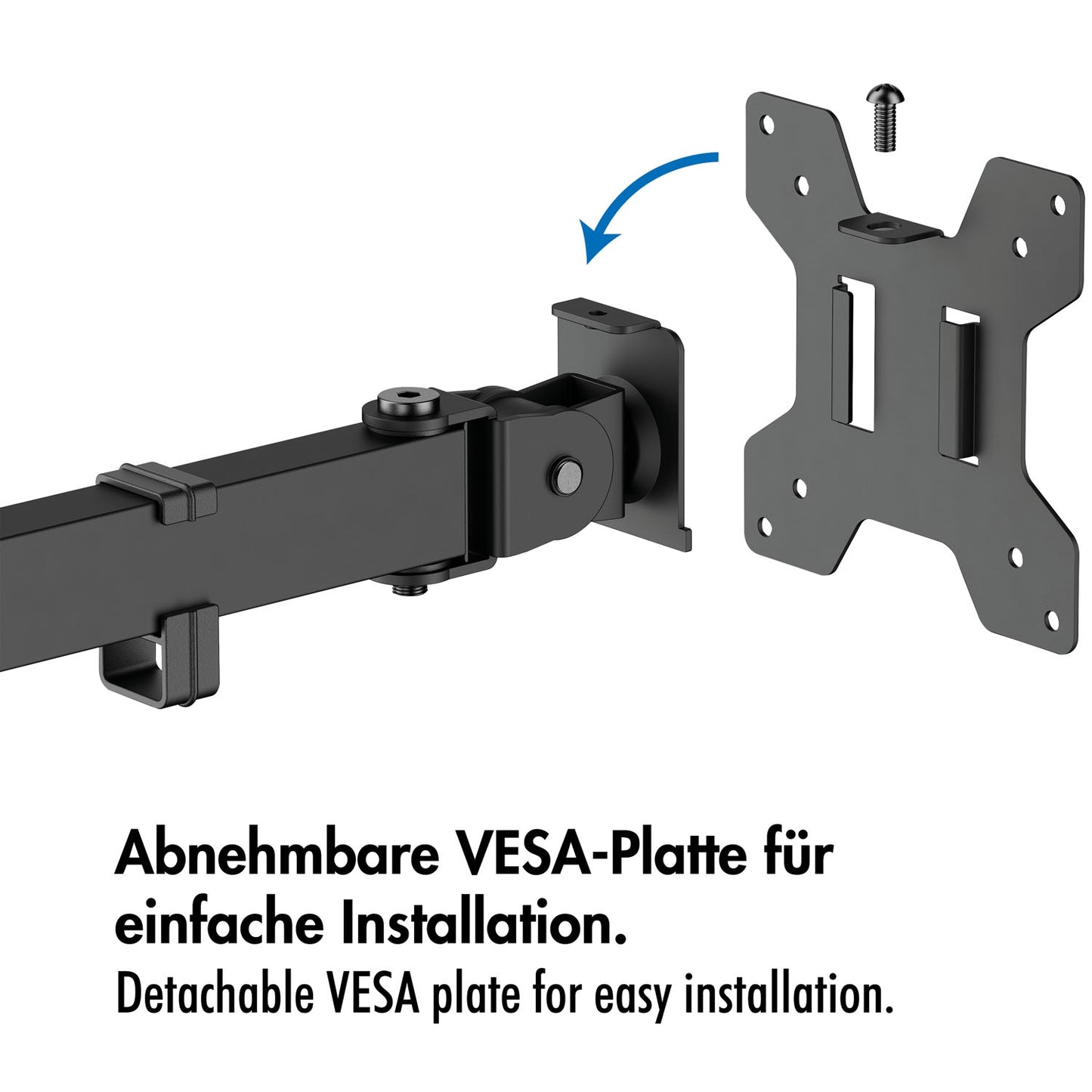 Triple Monitor Mount 17–32" Adjustable Arms, Black