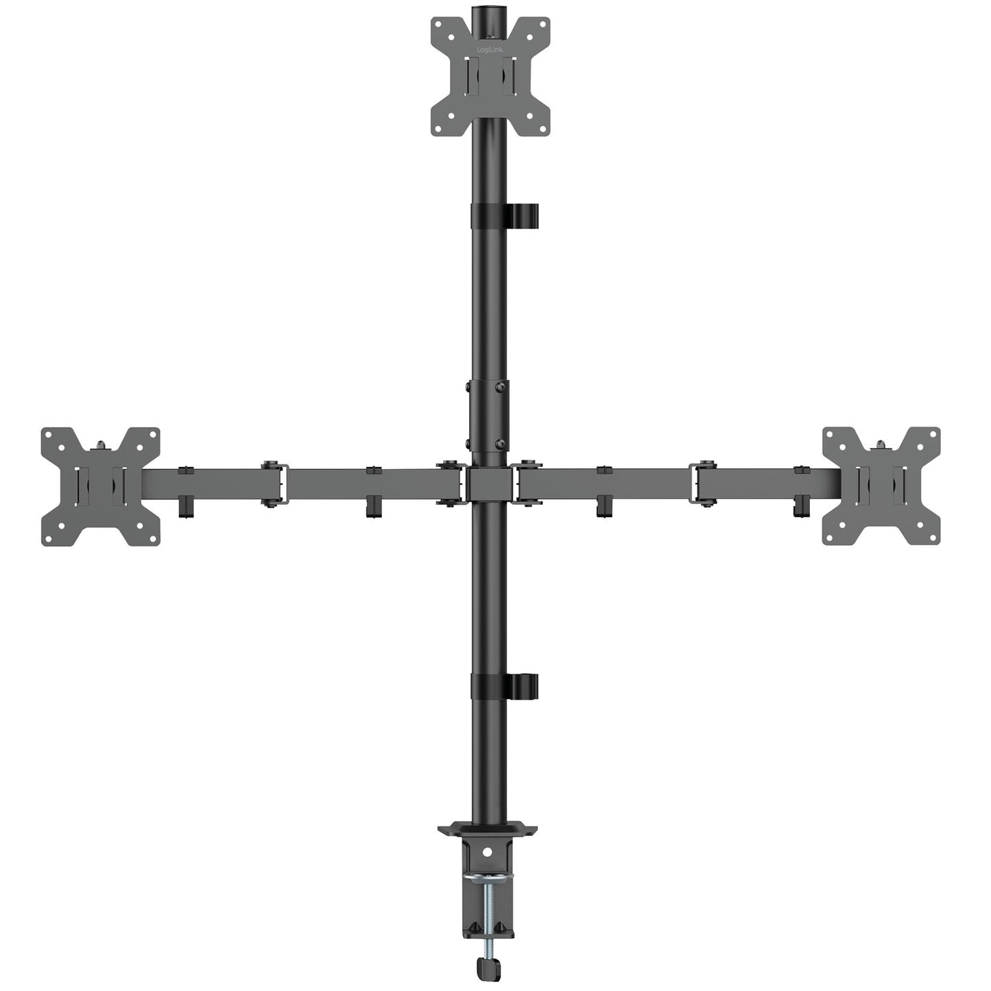 Triple Monitor Mount 17–32" Adjustable Arms, Black