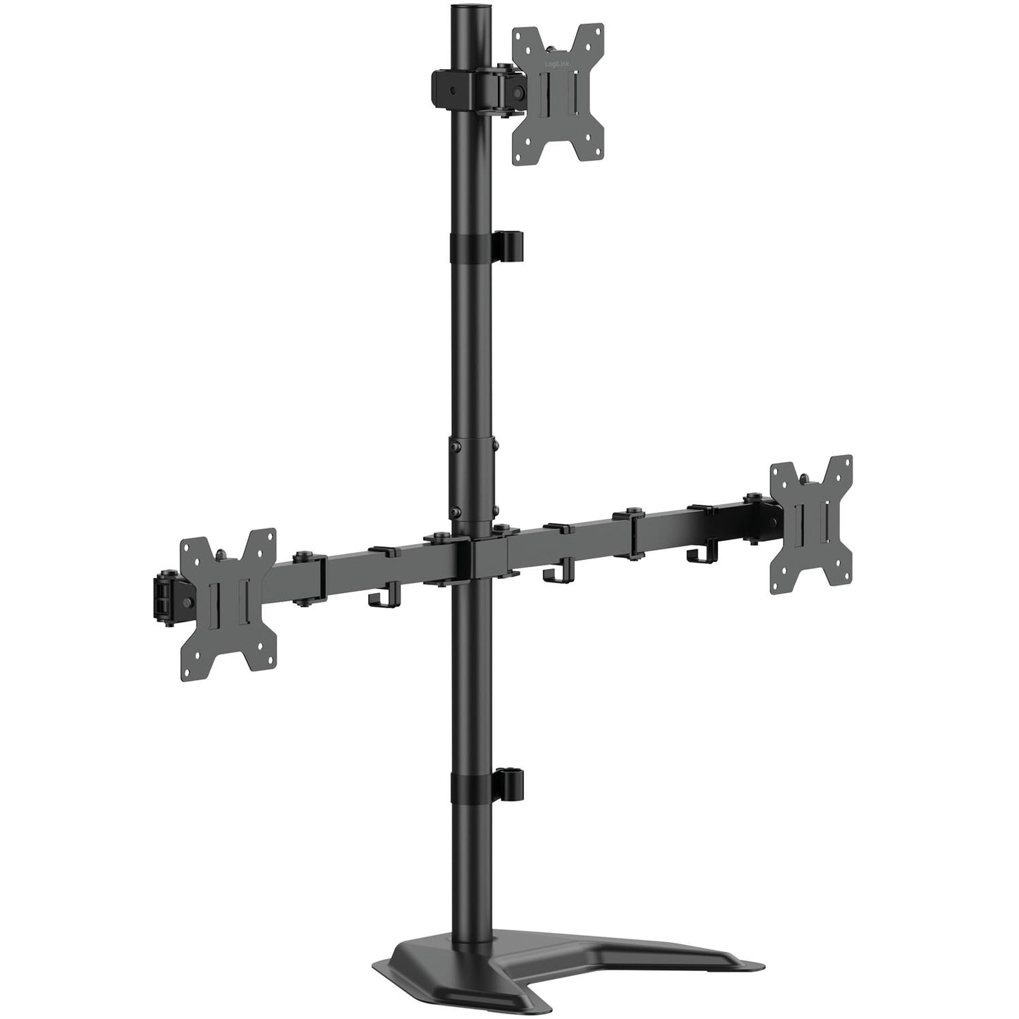 Triple Monitor Stand 17-32" Adjustable Arms Black