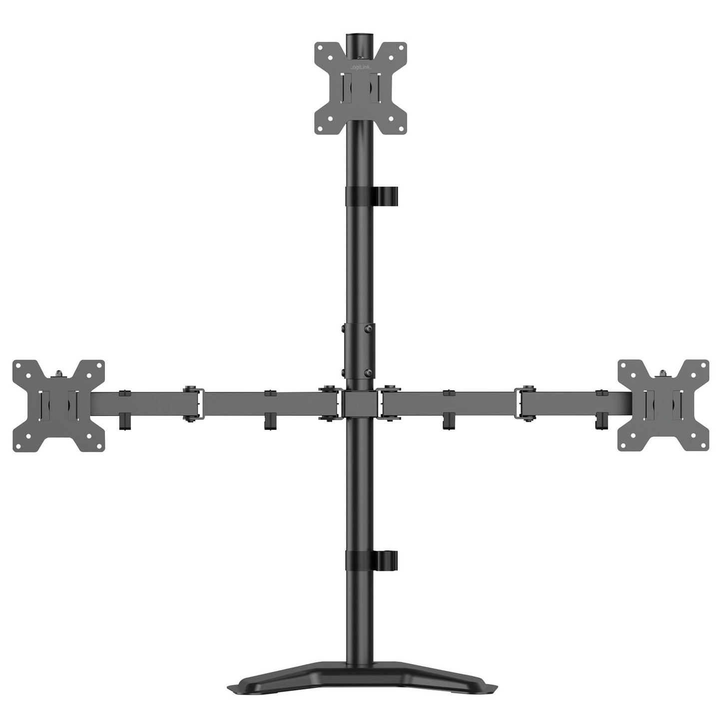 Triple Monitor Stand 17-32" Adjustable Arms Black