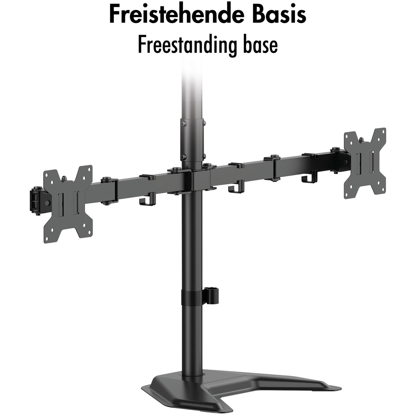 Triple Monitor Stand 17-32" Adjustable Arms Black