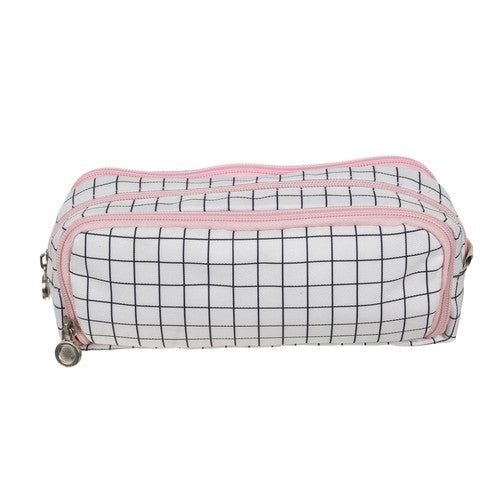 Triple folding pencil case - checkered Maaleo24514