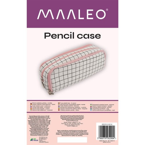 Triple folding pencil case - checkered Maaleo24514