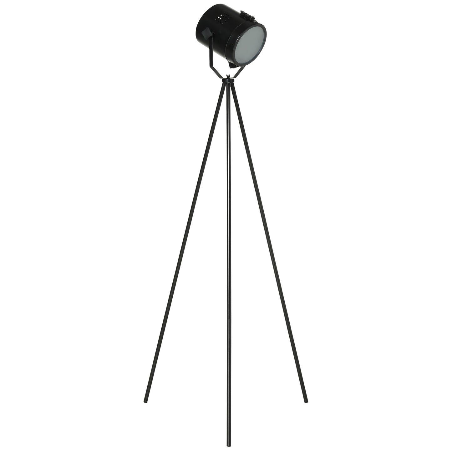 Vintage Black Metal Tripod Floor Lamp, E27, Ø58x136cm