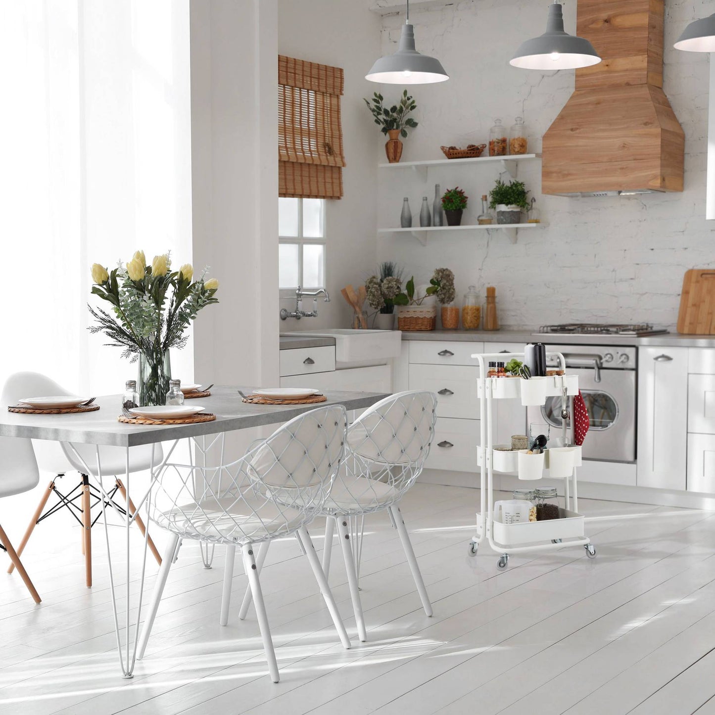 Trolley with 3 shelves
